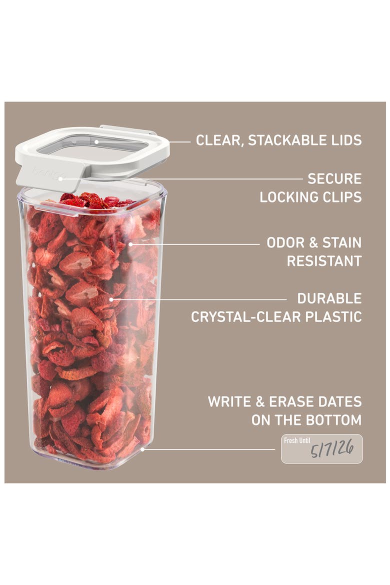 Dry Pantry 4-Piece Food Storage Set, Alternate, color, SNOW