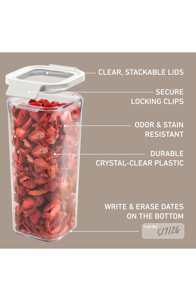 BENTGO Dry Pantry 4-Piece Food Storage Set, Alternate, color, Snow