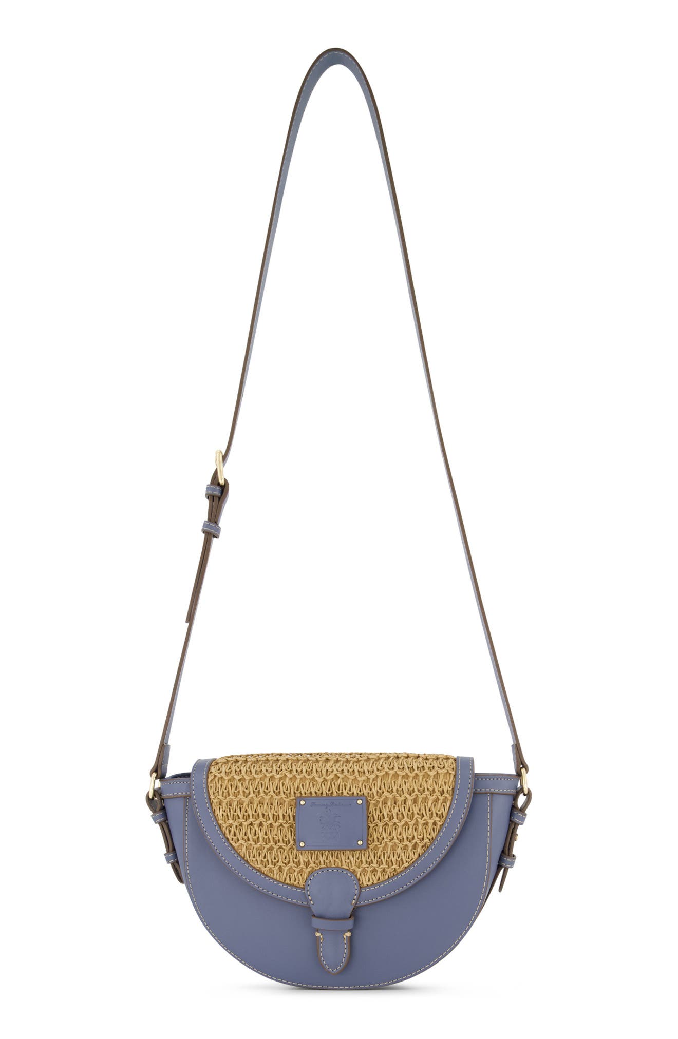 Tommy Bahama Logo Debossed Raffia Crossbody Bag