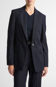 Vince One-Button Cotton & Modal Blazer