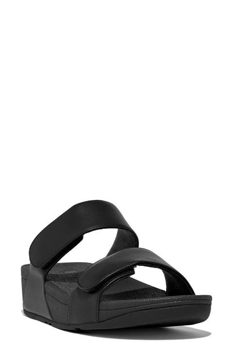 ★ ★ Broadway Leather Slide Black T52F1ASN410M Women's Nanzey Slide | Calvin Klein