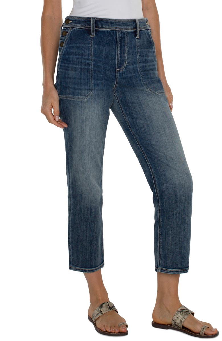 Liverpool Los Angeles Easy Utility Crop Straight Leg Jeans, Alternate, color, 