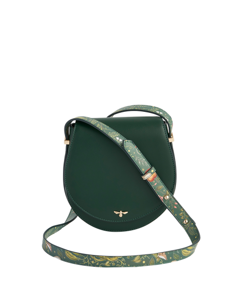 Into the Woods Green Saddle Bag