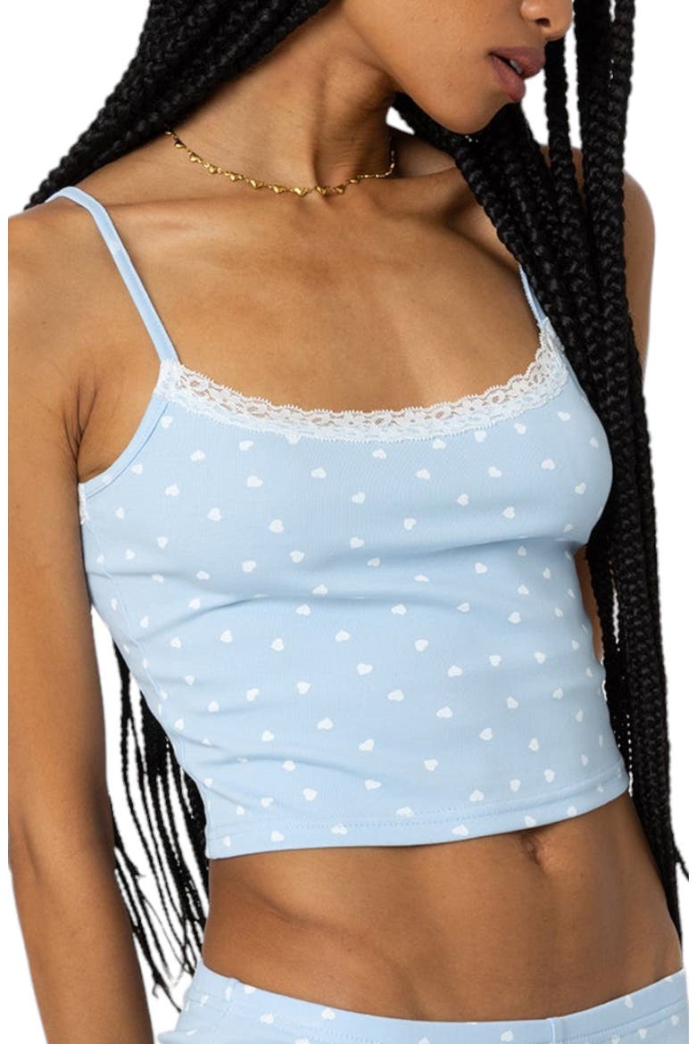 Follow Your Heart Stretch Cotton Tank Top, Alternate, color, LIGHT-BLUE