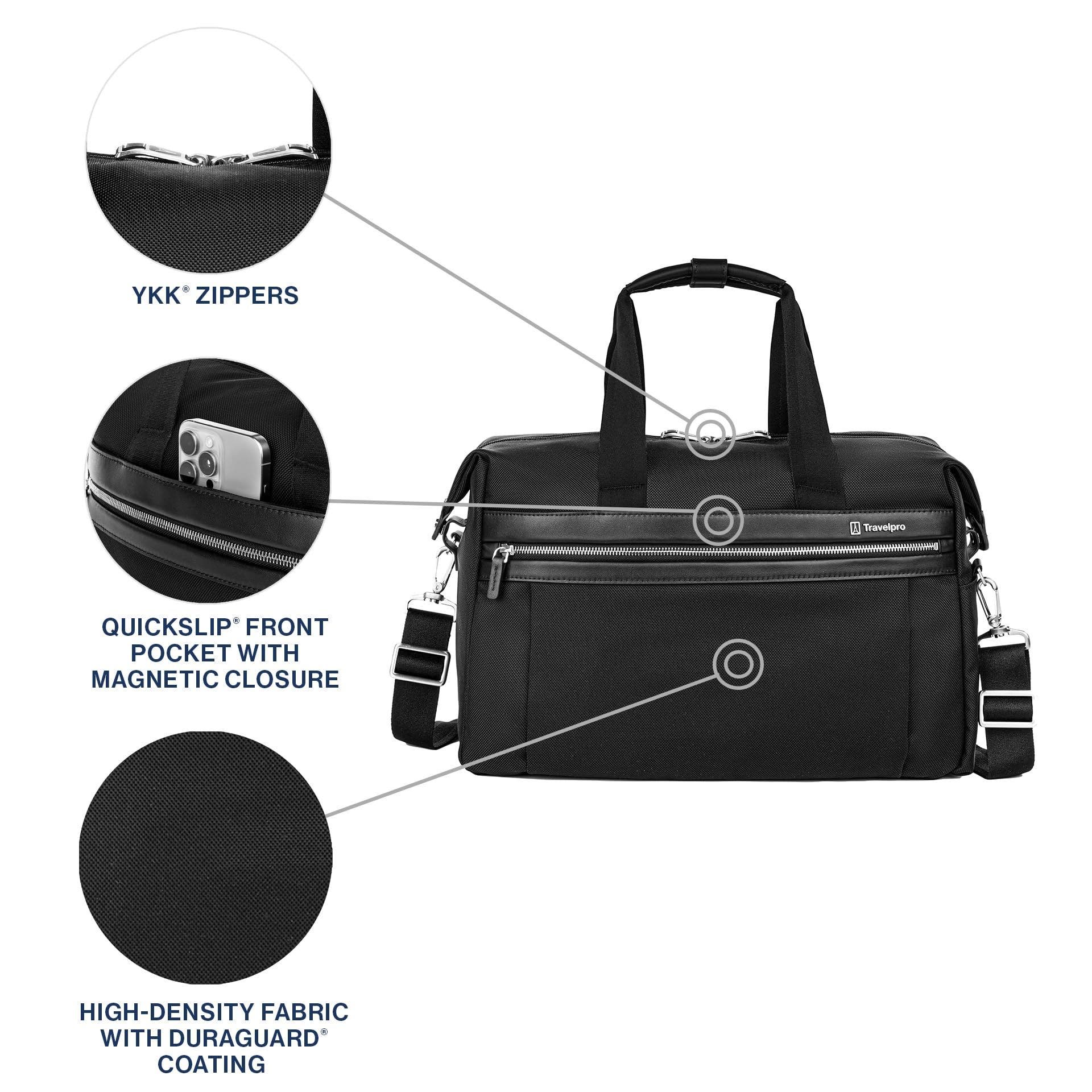 TRAVELPRO Platinum Elite Carry on Soft Travel Underseat Tote Bag, Alternate, color, Black