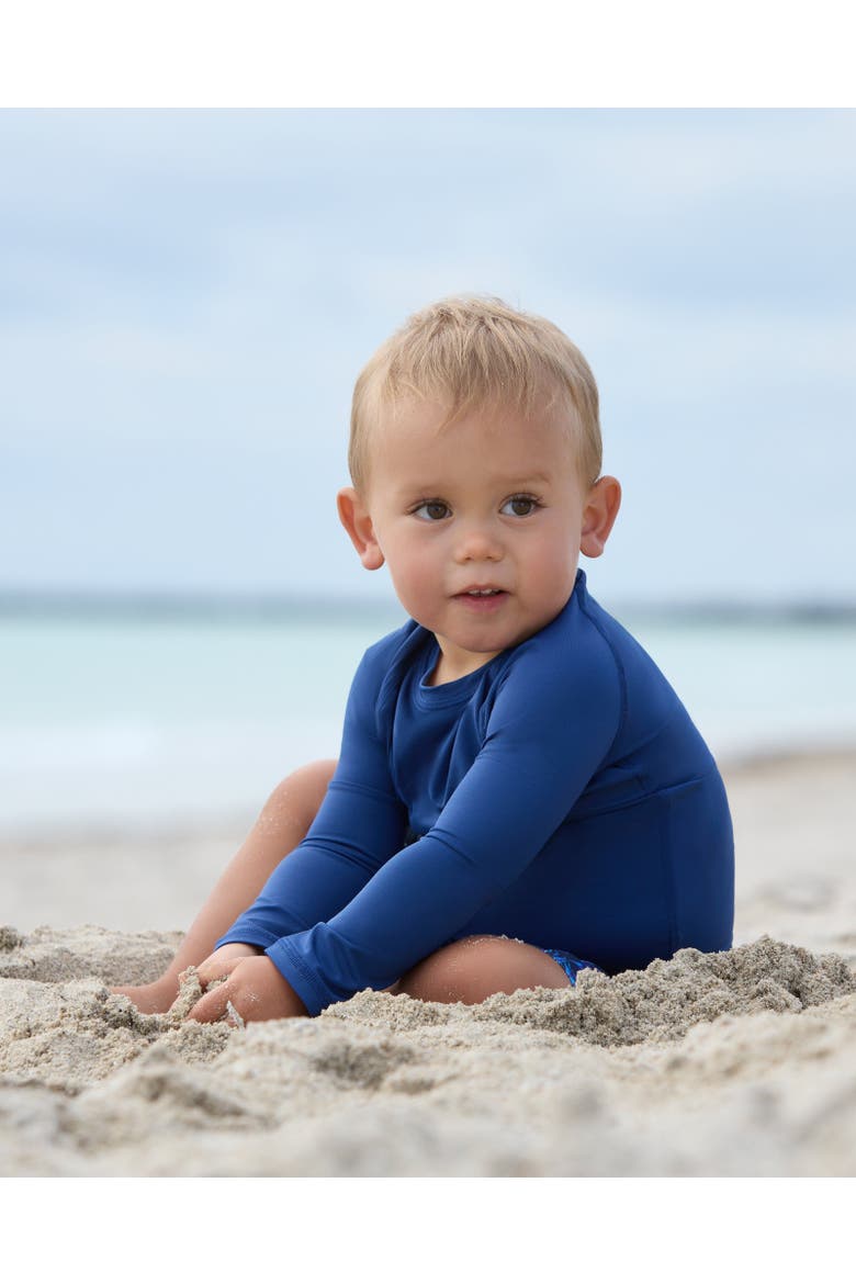 Toddler's Long Sleeve Crew Neck Top for Sun and UV Protection, Alternate, color, Navy