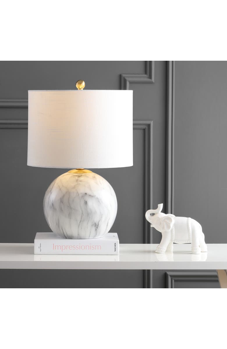 JONATHAN Y Luna Faux Marble Resin LED Table Lamp, Alternate, color, Faux Marble