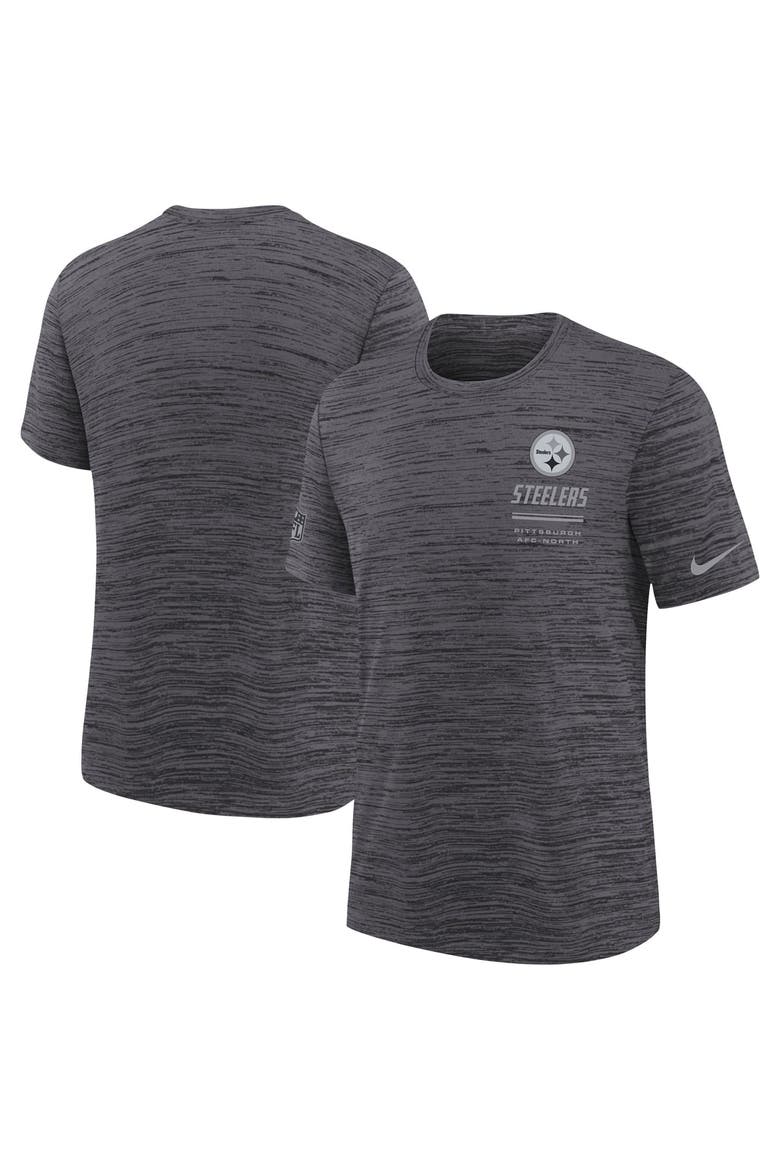 Youth Nike  Black Pittsburgh Steelers Sideline Velocity Dri-FIT T-Shirt, Main, color, Black