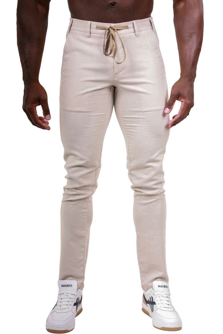 Marthyr Tapered Leg Drawstring Pants, Main, color, WHITE