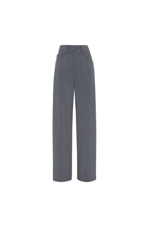 Brunello Cucinelli Pocket-detail Stretch-cotton Trousers In Gray