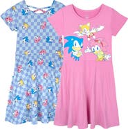 SEGA Sonic The Hedgehog 2-pack Skater Dresses