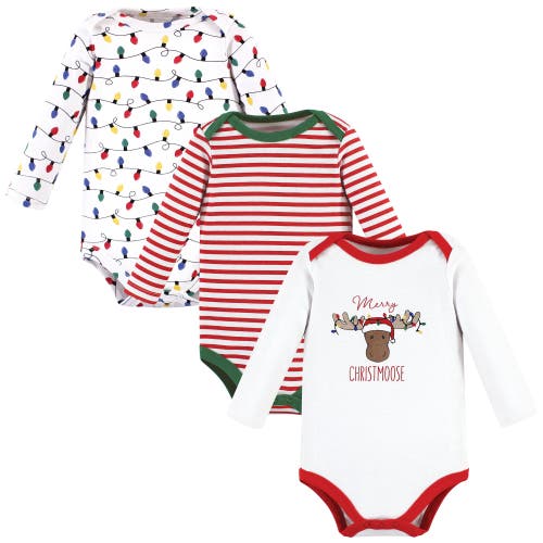 Hudson Baby Essential Long-sleeve Cotton Bodysuit Triple Set