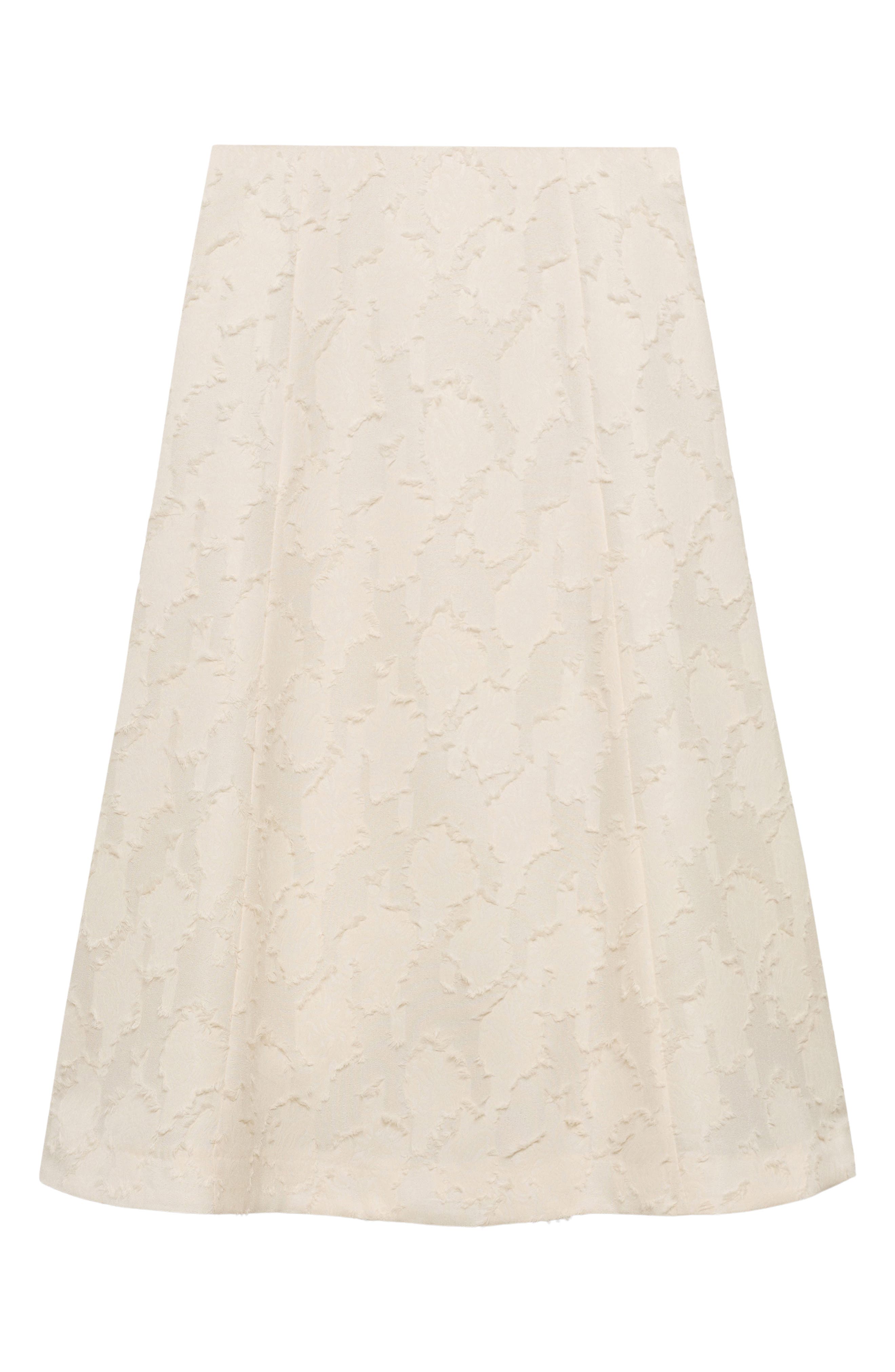 Textured Flare Midi Skirt - image 2