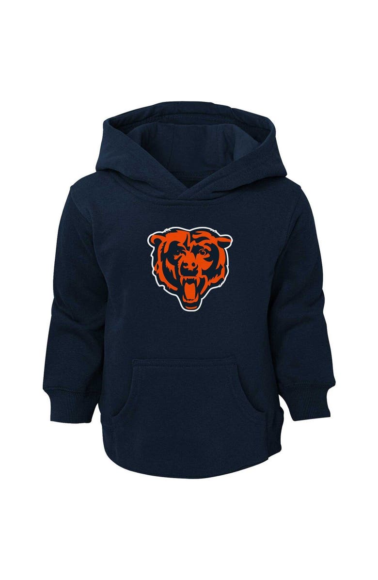 Outerstuff Toddler Navy Chicago Bears Logo Pullover Hoodie, Main, color, Navy