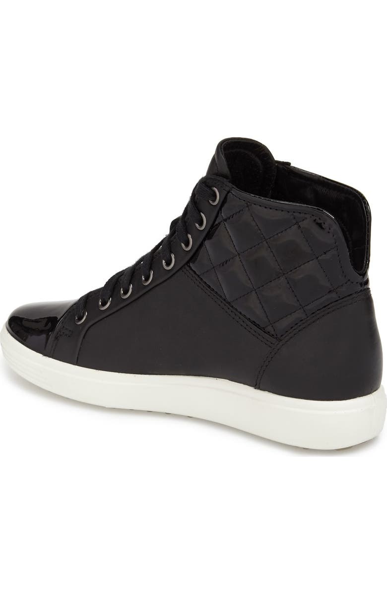 ECCO 'Soft 7' Quilted High Top Sneaker, Alternate, color,