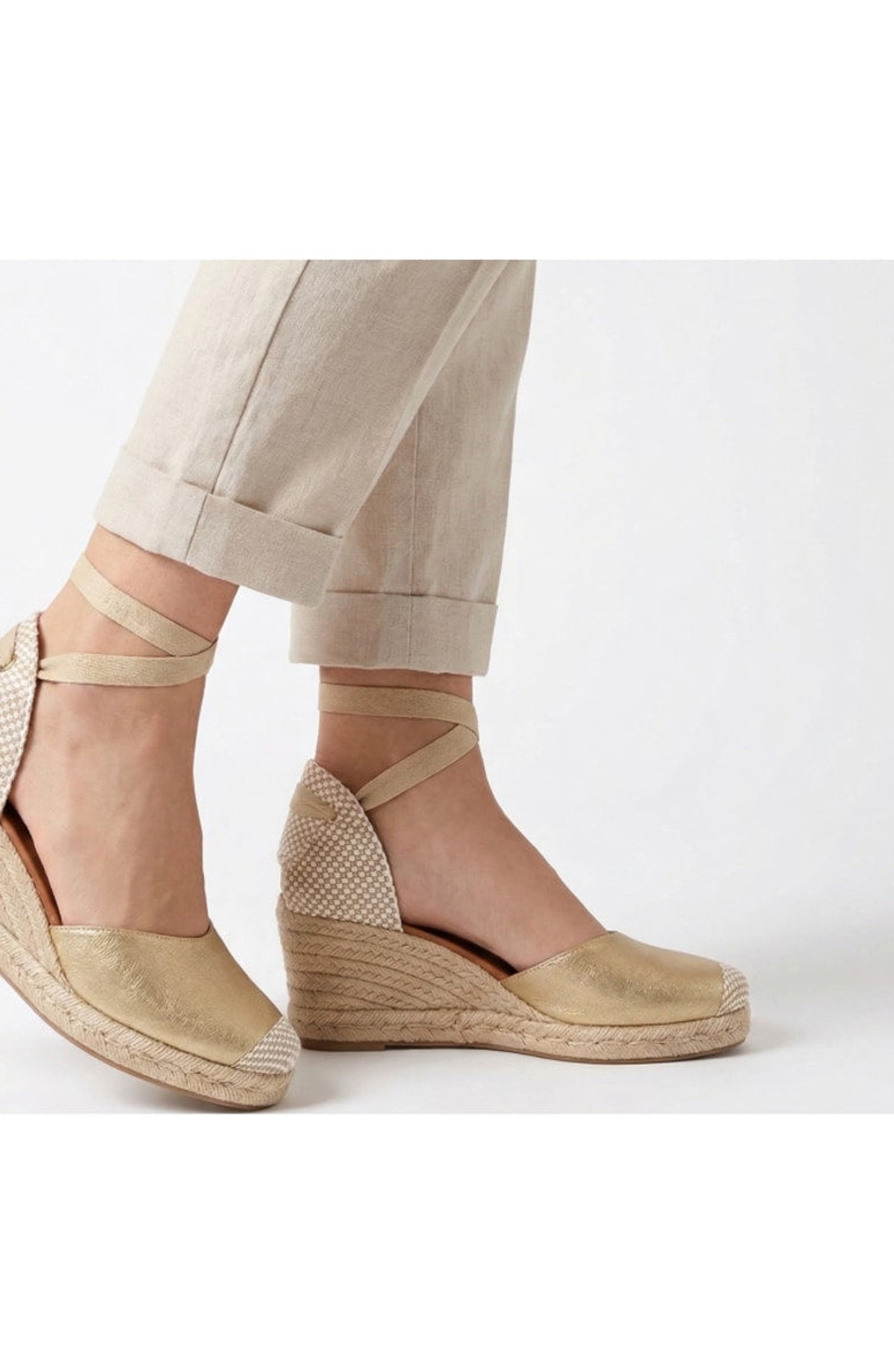 Jimena Mid Laces Espadrille Sandal, Alternate, color, Bronze