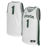 Nike Youth Nike #1 White Michigan State Spartans Alternate Replica Basketball Jersey