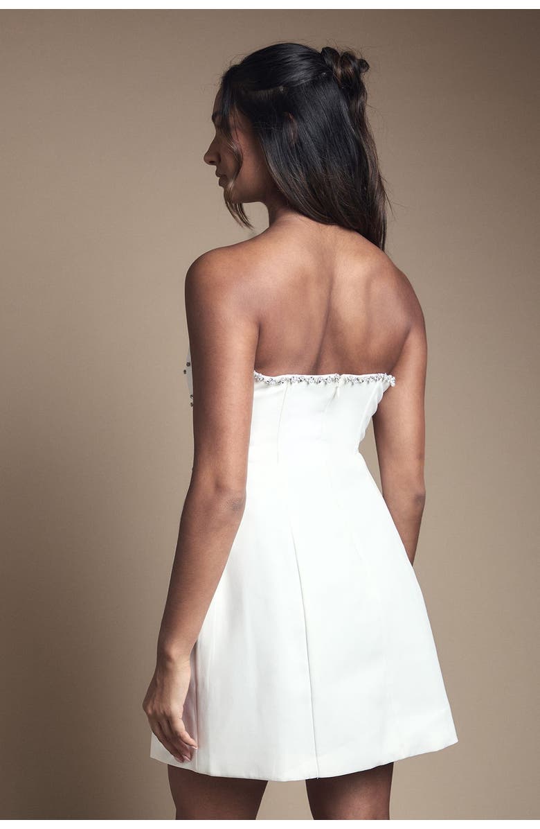 Coast Hotfix Diamante Bridal Mini Dress, Alternate, color, Ivory