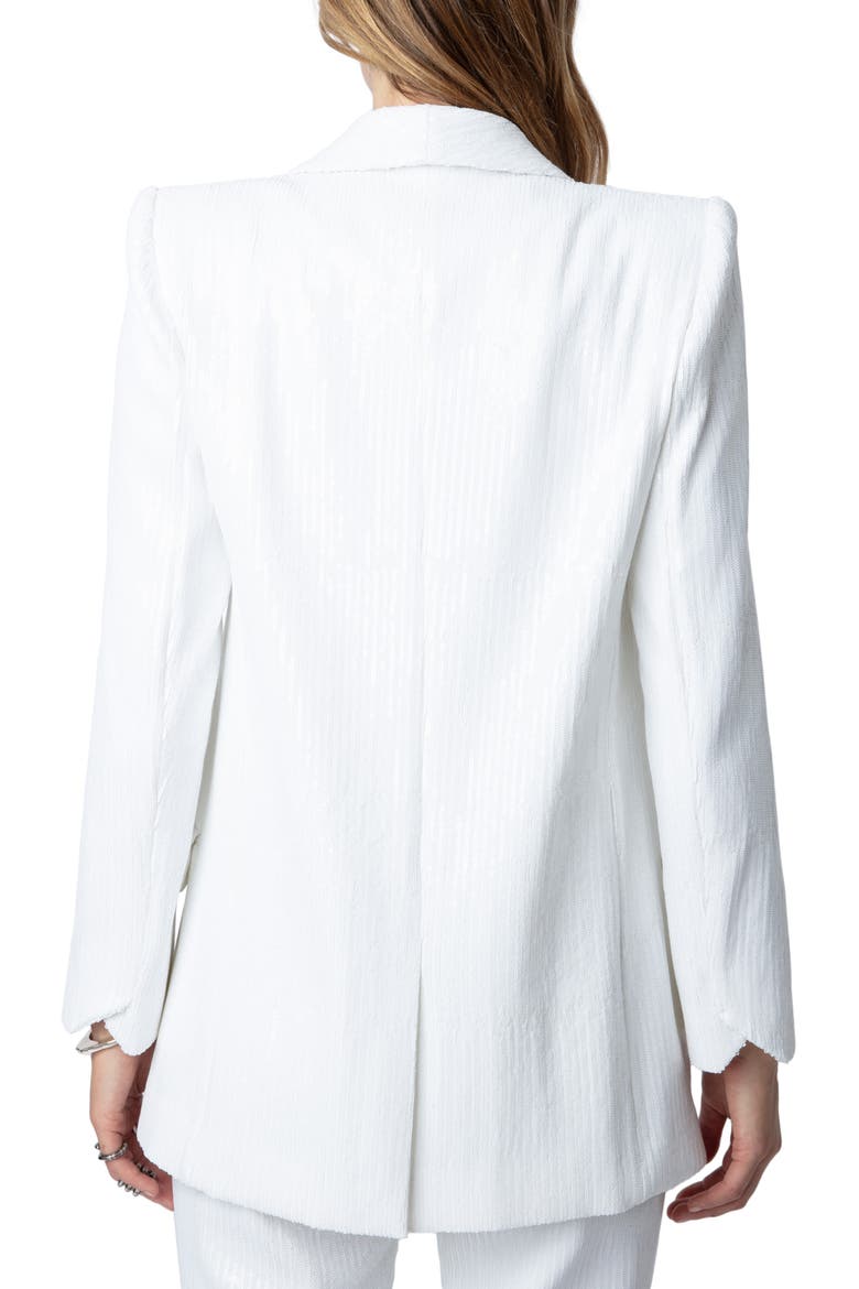 Vive Sequin Tuxedo Blazer, Alternate, color, JUDO