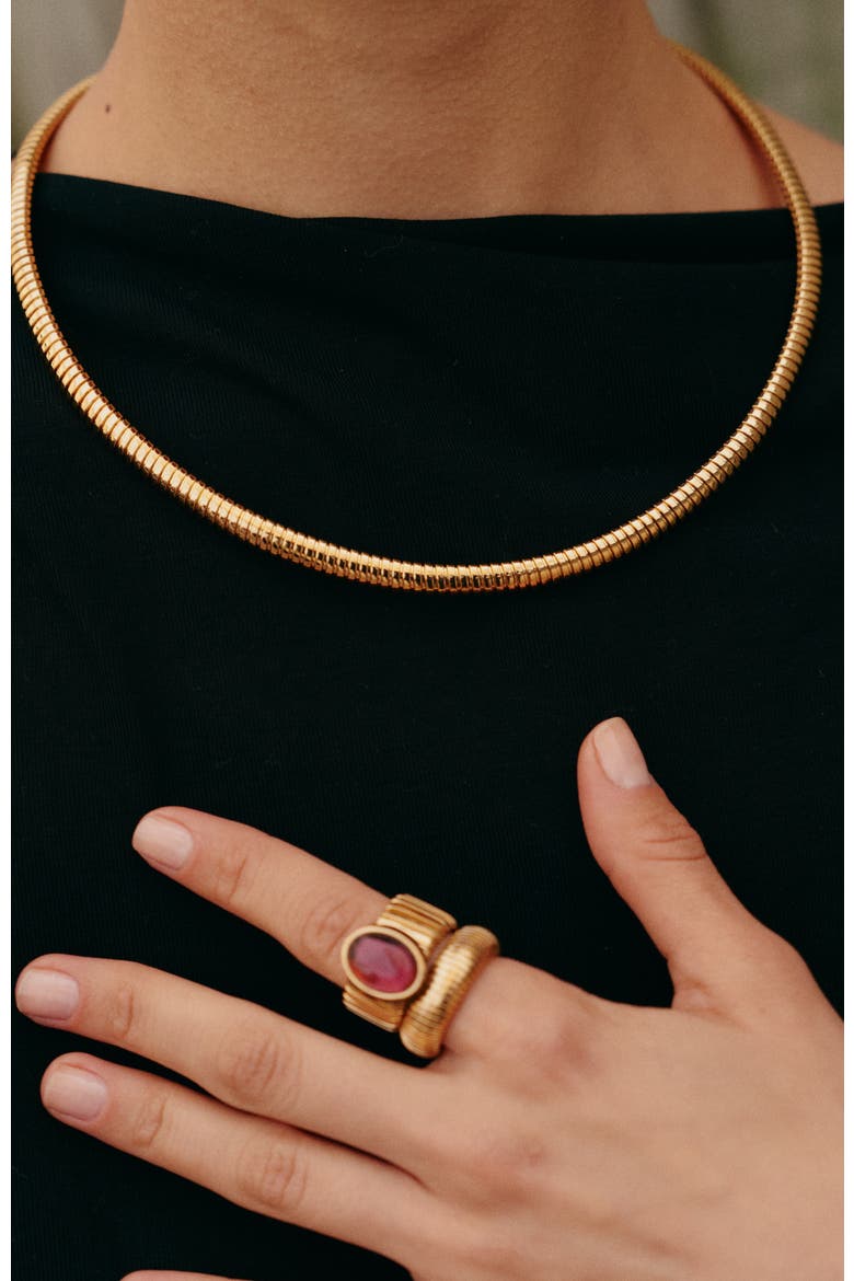 Gladiator Legacy Ring, Alternate, color, Gold & Red