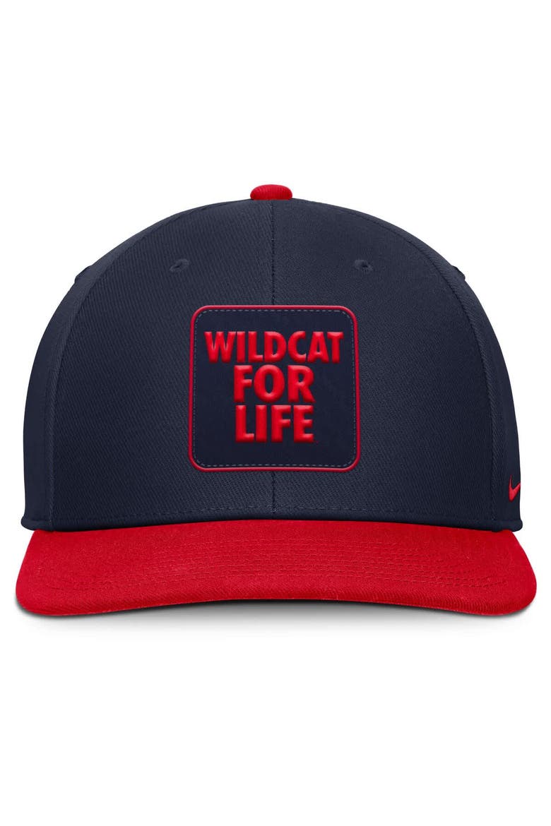 Men's Nike Navy/Red Arizona Wildcats 2025 Sideline Campus Pro Local Snapback Hat, Alternate, color, Navy