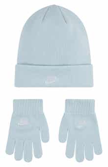Nike Kids' Embroidered Logo Knit Beanie & Gloves Set