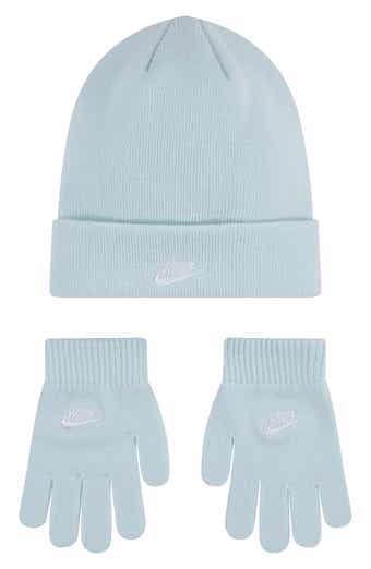 Nike Kids' Embroidered Logo Knit Beanie & Gloves Set
