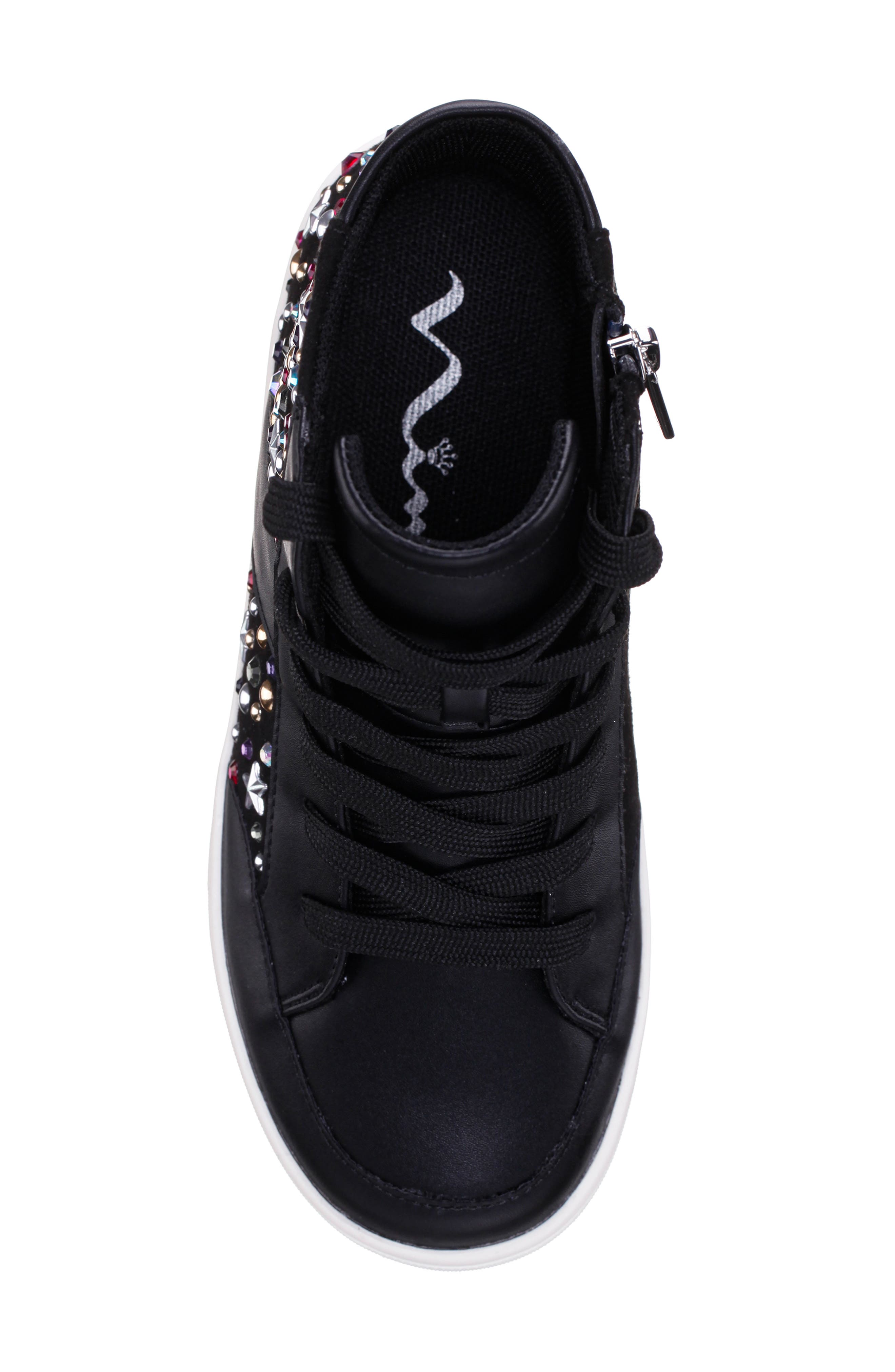 Nina Kids' Kala High Top Sneaker, Alternate, color, Black