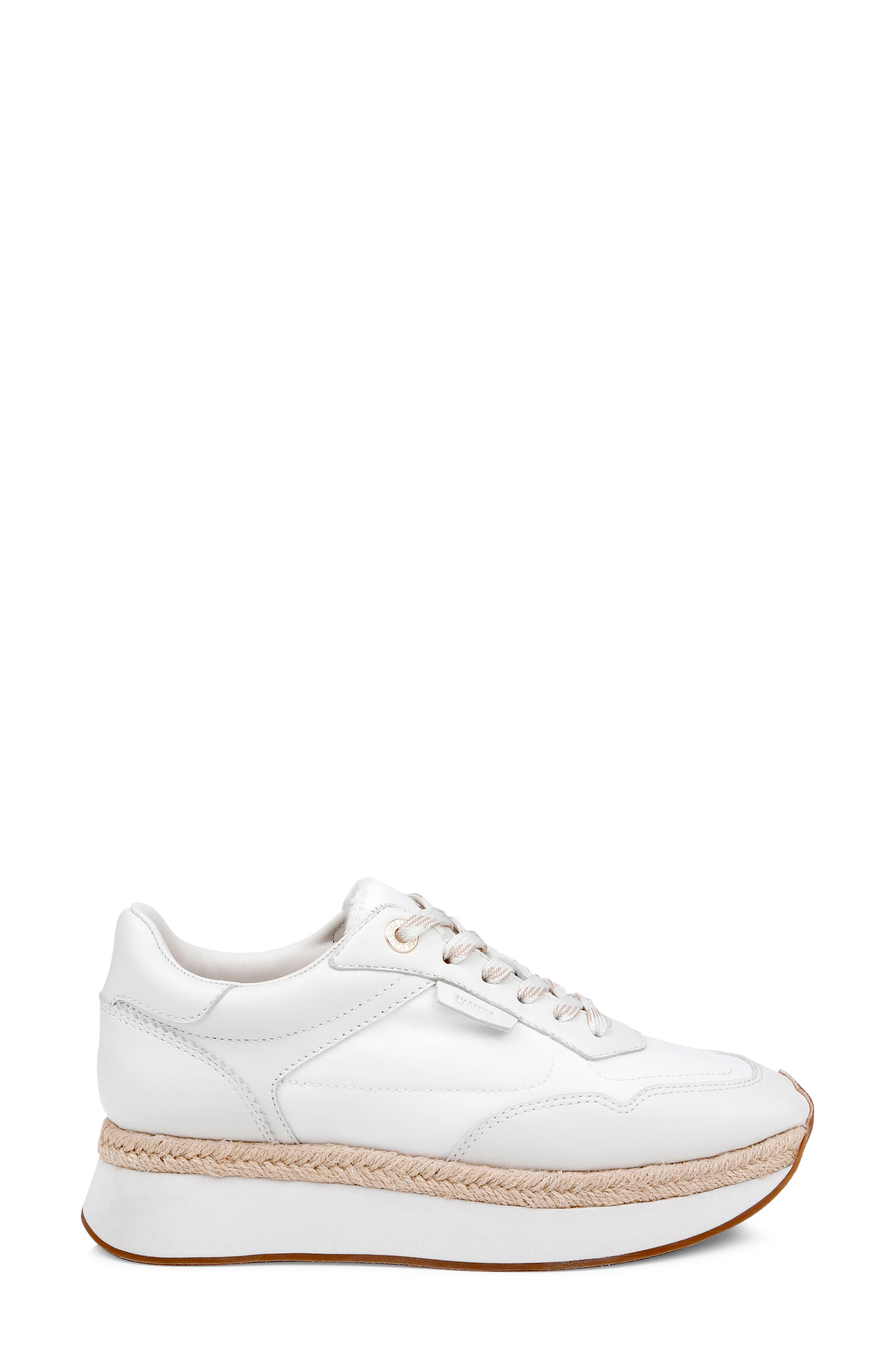 L
AGENCE Ivone Platform Sneaker, Alternate, color, White Leather
