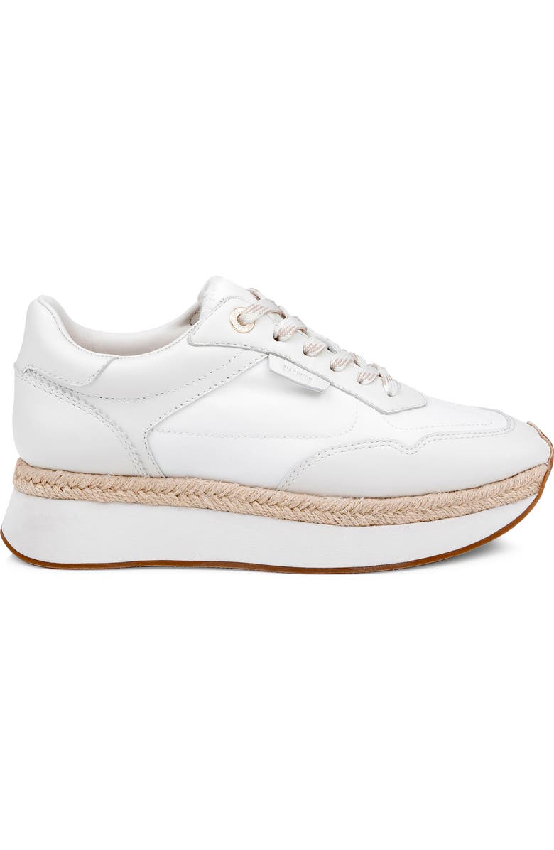 L'AGENCE Ivone Platform Sneaker, Alternate, color, White Leather
