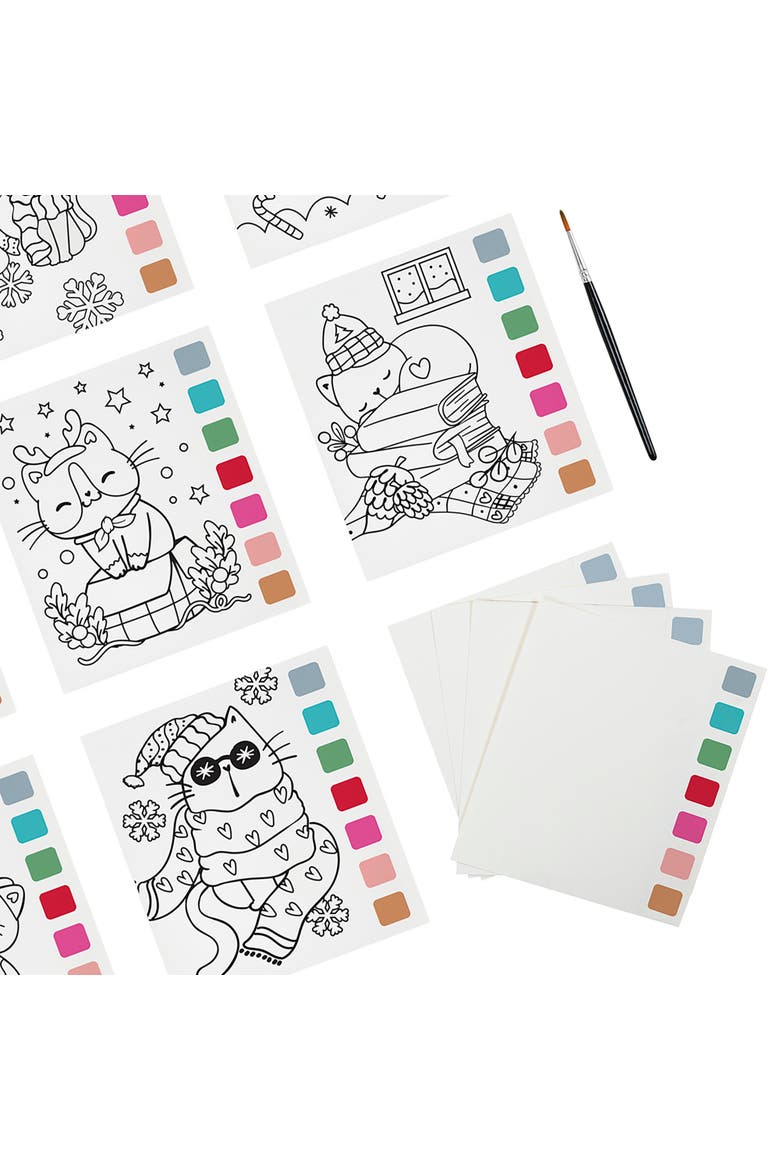 Watercolor Pad Kit, Winter Wishes, 8 Holiday Themes, Alternate, color, Multicolored