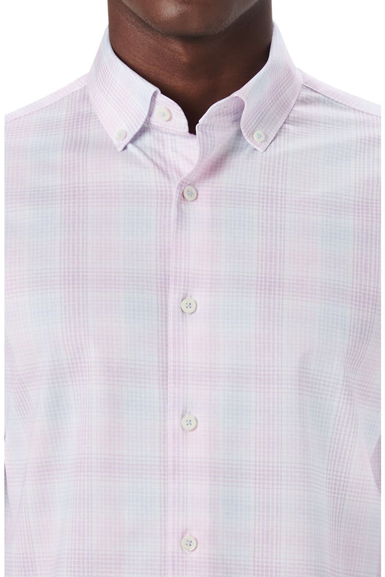 OoohCotton® Plaid Button-Up Shirt, Alternate, color, PINK
