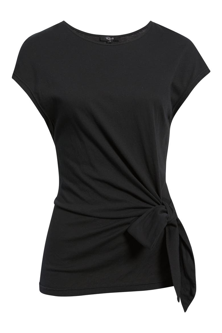 Gabbie Side Cotton Top, Alternate, color, BLACK