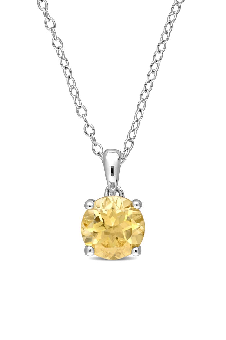 Citrine Pendant Necklace, Main, color, YELLOW