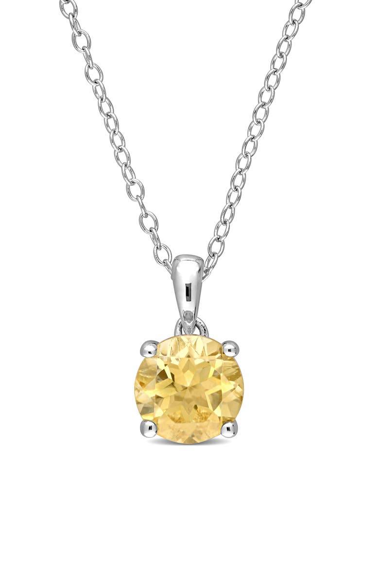DELMAR Citrine Pendant Necklace, Main, color, Yellow