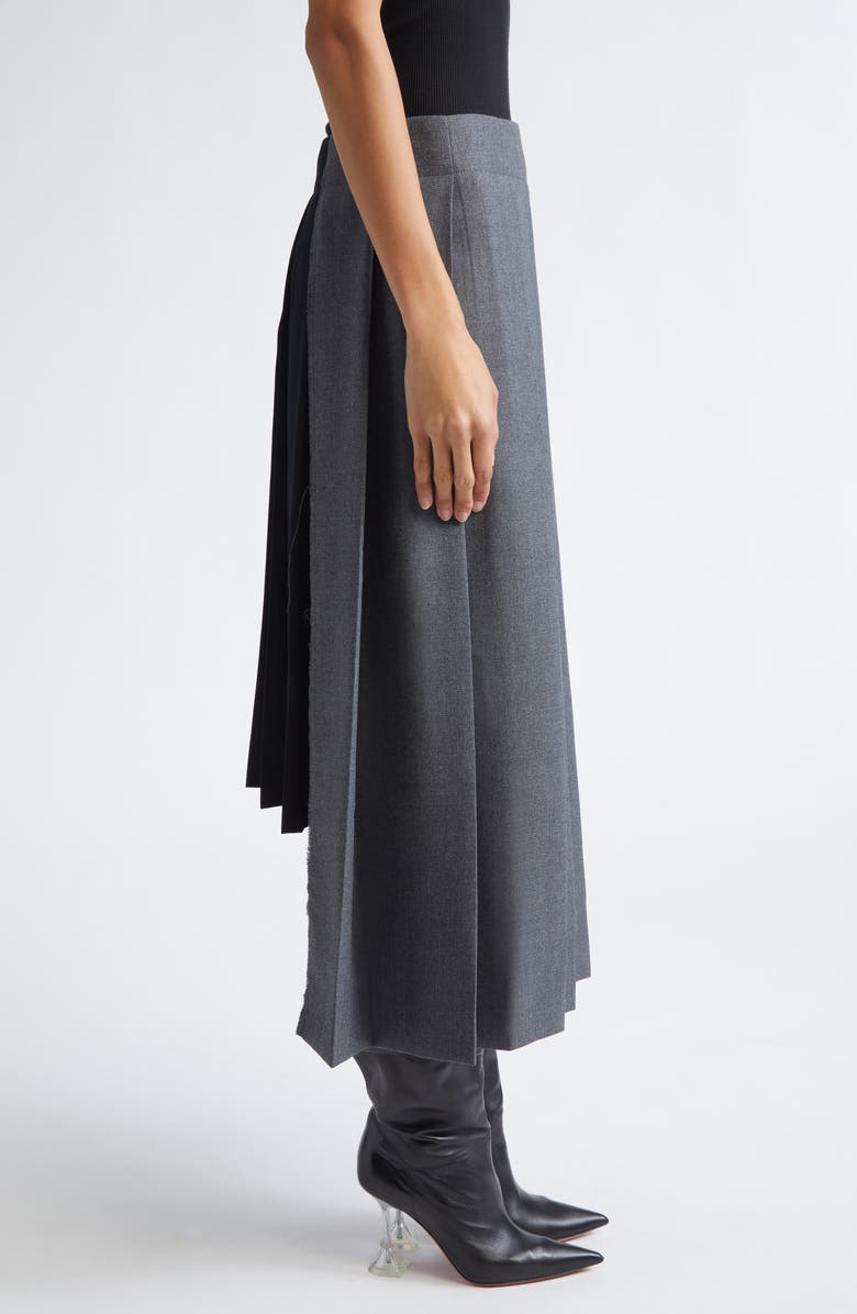 Vaquera Pleated Midi Skirt, Alternate, color, Dark Grey 1