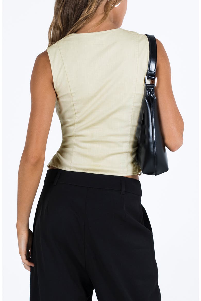 Stavia Lace-Up Vest Top, Alternate, color, CREAM