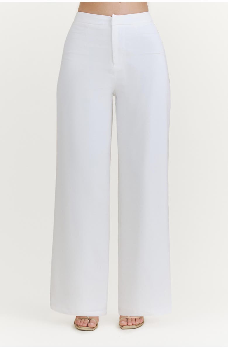 Six Stories Blake Tailored Wide Leg Pants, Main, color, White