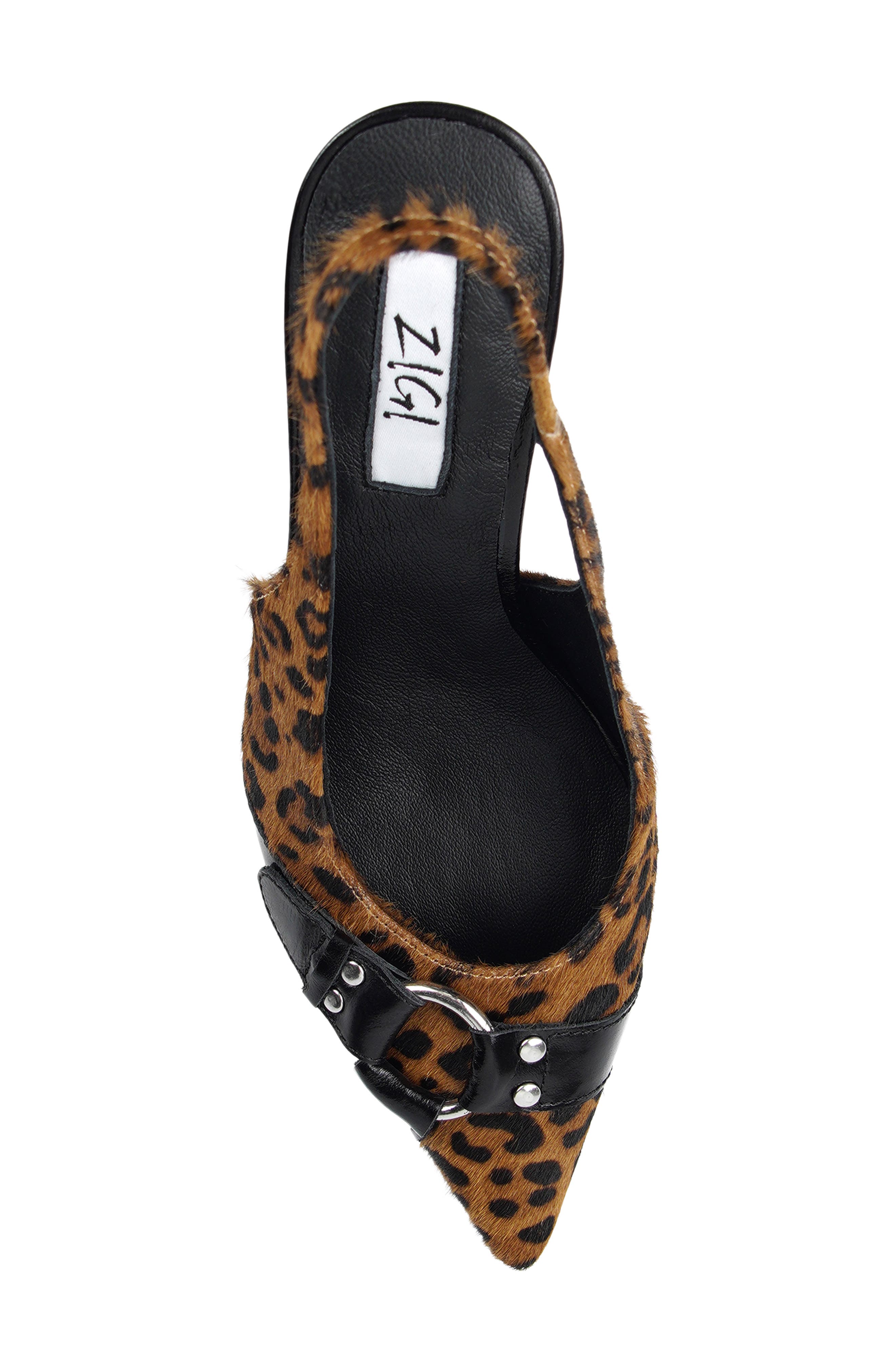 Buena Slingback Pointed Toe Pump, Alternate, color, LEOPARD PRINT CALF HAIR