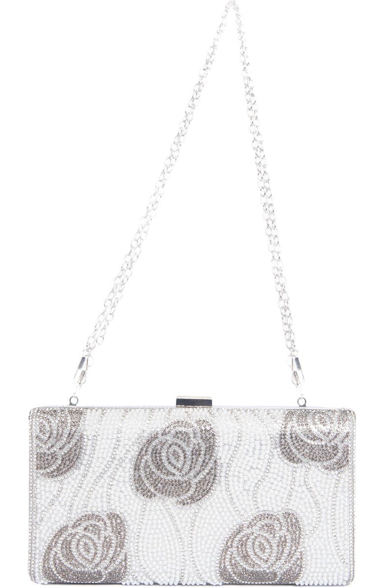 Lauren Lorraine Bouquet Clutch, Main, color, Silver