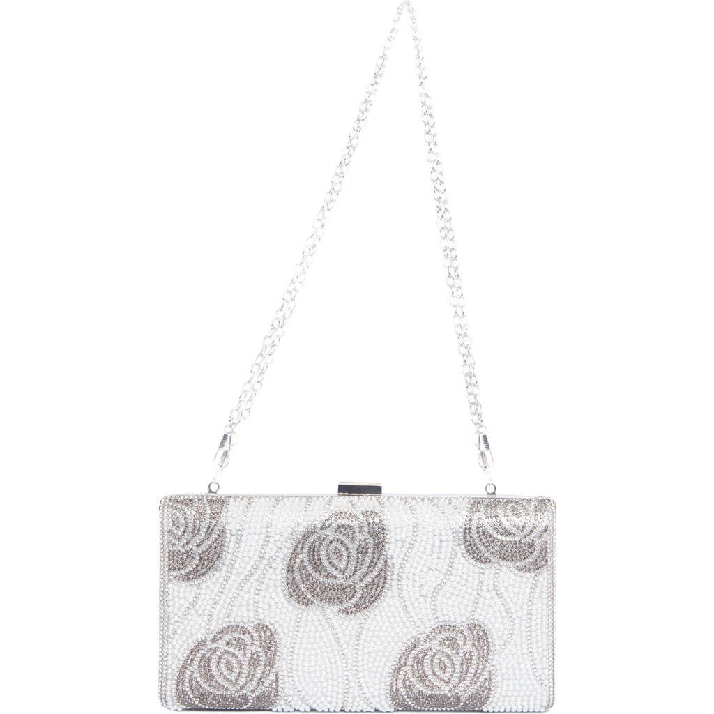 Lauren Lorraine Bouquet Clutch In Silver