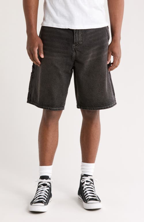 PacSun Nathan Baggy Denim Carpenter Shorts in Black at Nordstrom, Size 32