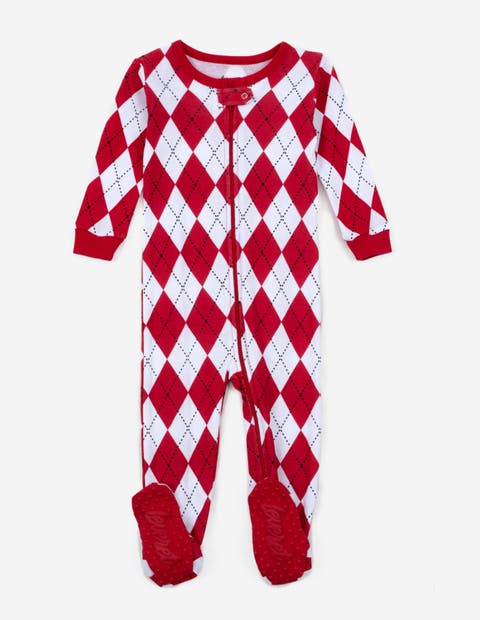 Footed Cotton Pajamas Matching Family Coordinated Holiday Prints (Baby)