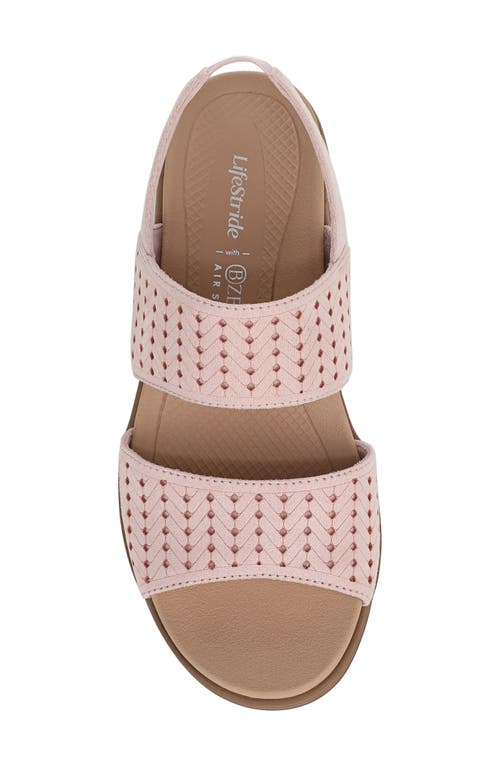 Bzees Women's Festive Washable Slingback Wedge Sandals In Pink