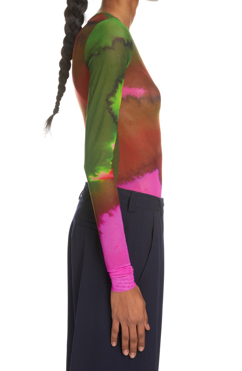 Dries Van Noten Heste Print Mesh Top, Alternate, color, 