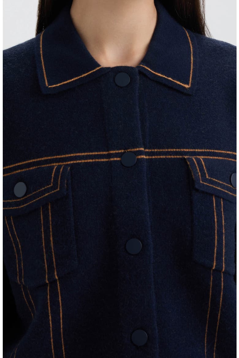 Sweater Jacket, Alternate, color, NAVY