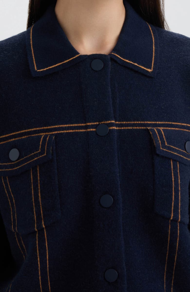 NVLT Sweater Jacket, Alternate, color, Navy