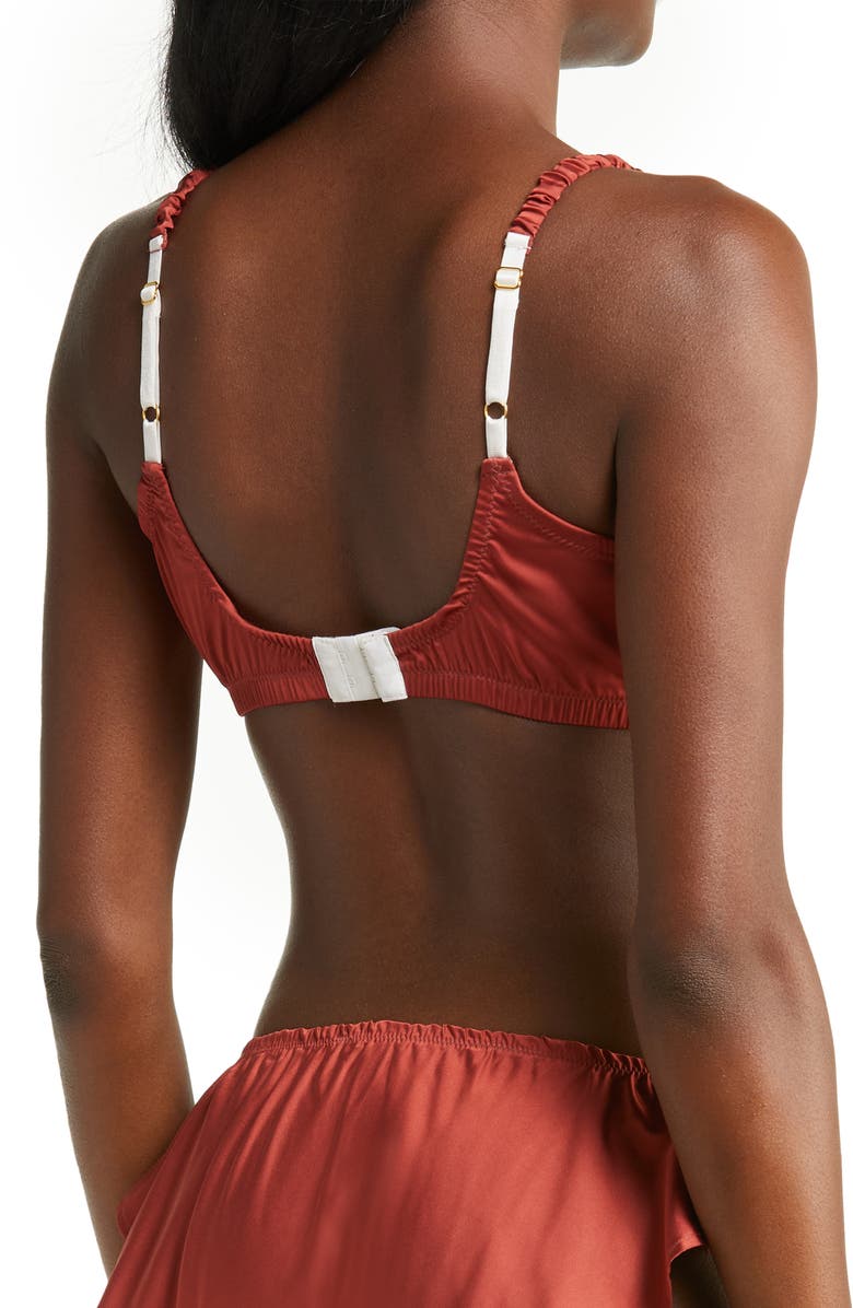 KILO BRAVA Satin Charmeuse Triangle Bra, Alternate, color, 