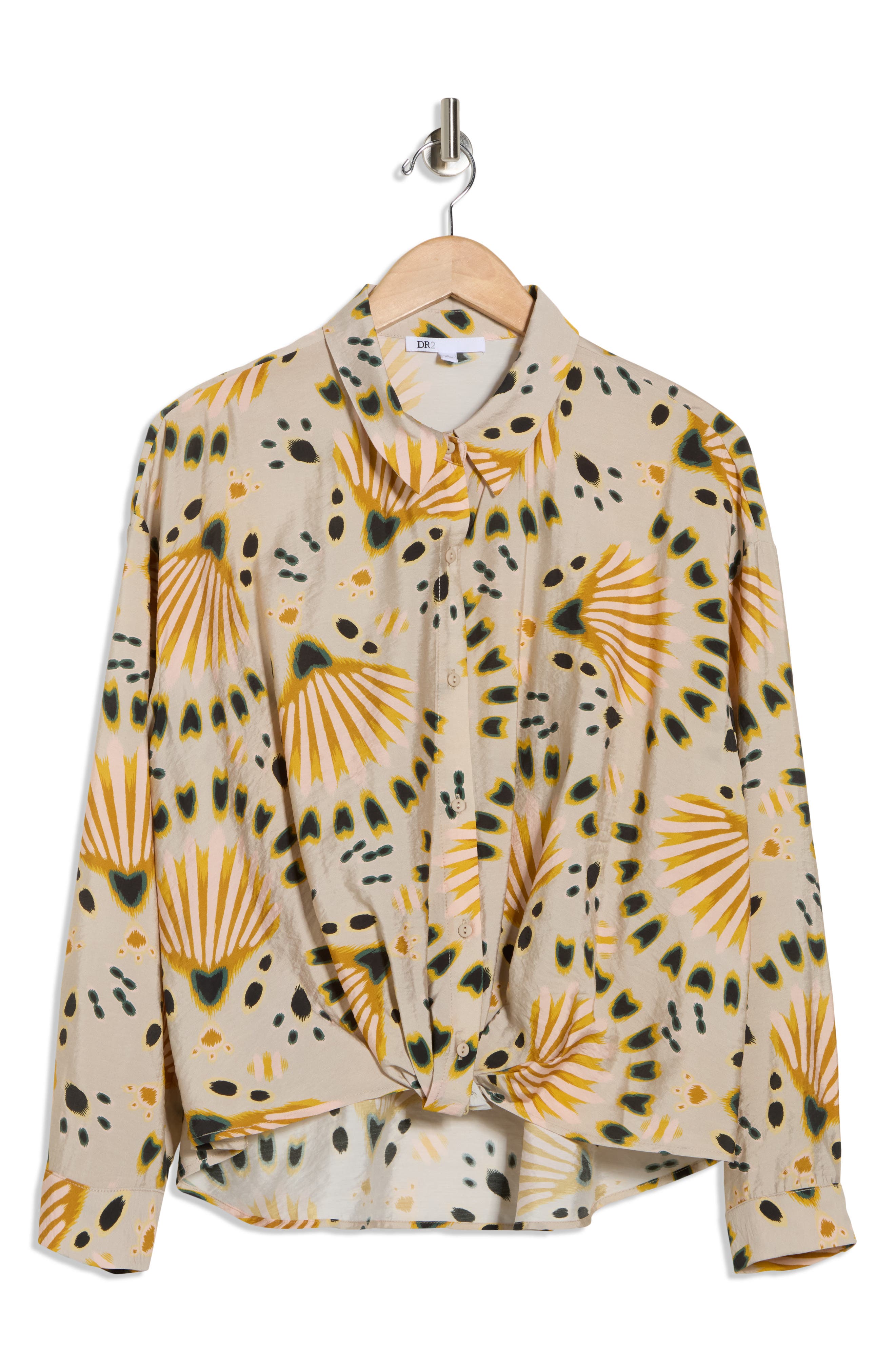 DR2 by Daniel Rainn Long Sleeve Twist Front Button-Up Shirt