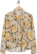 DR2 by Daniel Rainn Long Sleeve Twist Front Button-Up Shirt